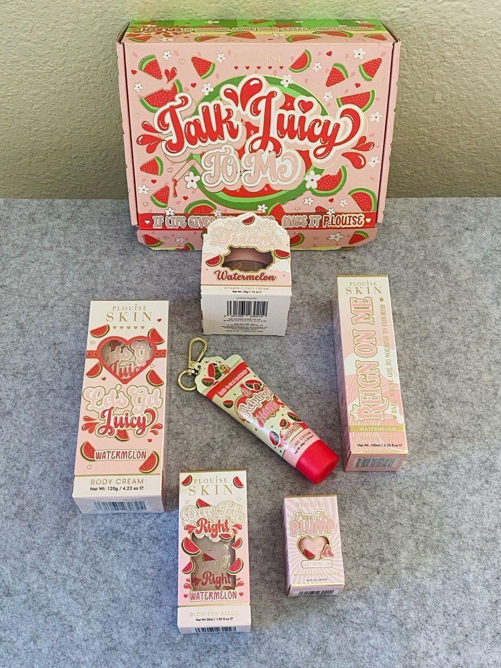 P.Louise Talk Juicy To Me Watermelon Skincare Gift Set 6 Full Size Products NIB